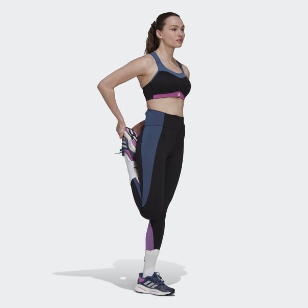 Adidas Leggings 7/8 Noir à Blocs De Couleurs