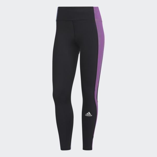 Adidas Leggings 7/8 Noir à Blocs De Couleurs