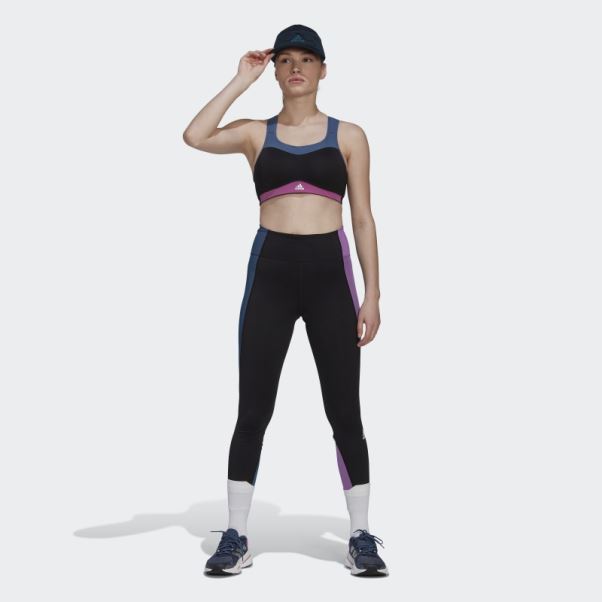 Adidas Leggings 7/8 Noir à Blocs De Couleurs