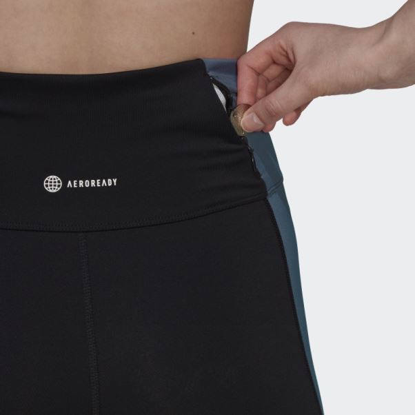 Adidas Possède La Course Colorblock 7/8 Leggings Noir
