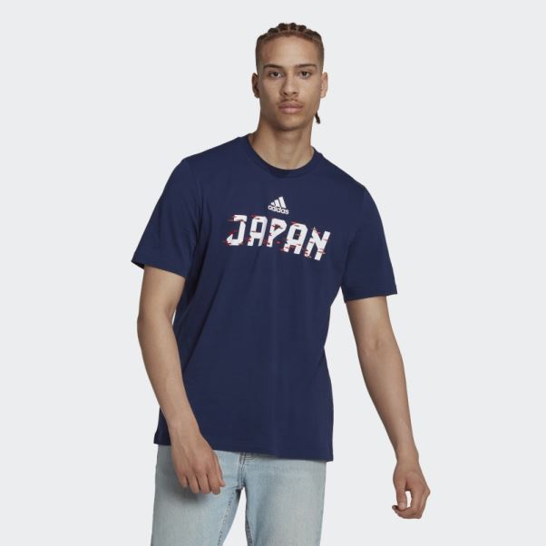 Tee Shirt Bleu Marine Coupe Du Monde Fifa 2022 Japon Adidas