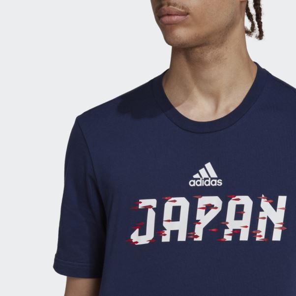 Tee Shirt Bleu Marine Coupe Du Monde Fifa 2022 Japon Adidas