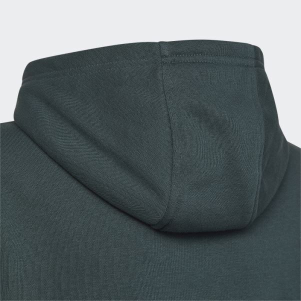Sweat à Capuche Adidas Trèfle Vert Minéral