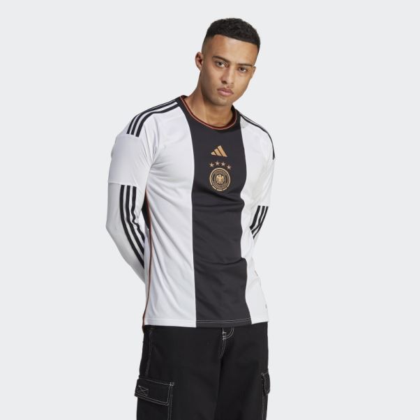 Maillot Domicile Allemagne 22 Manches Longues Blanc Adidas