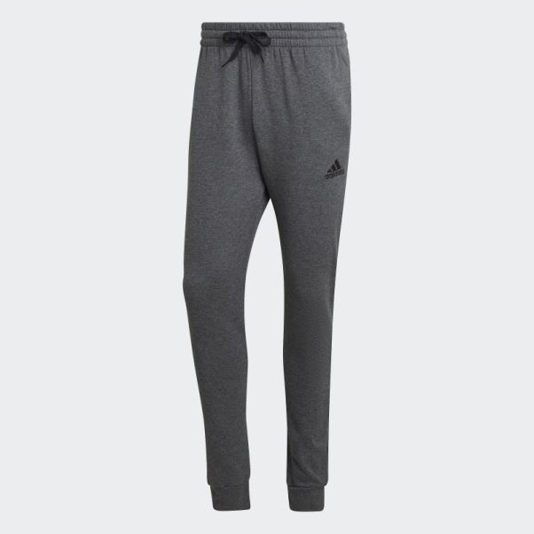 Pantalon Fuselé Adidas Gris Foncé Chiné Essentials Fleece Regular