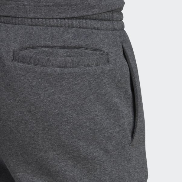 Pantalon Fuselé Adidas Gris Foncé Chiné Essentials Fleece Regular