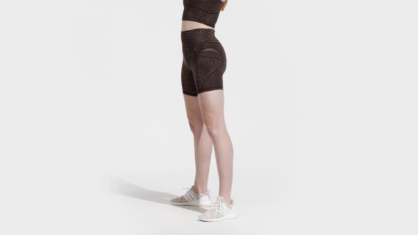 Short Cycliste Adidas Trainicons Croco Marron