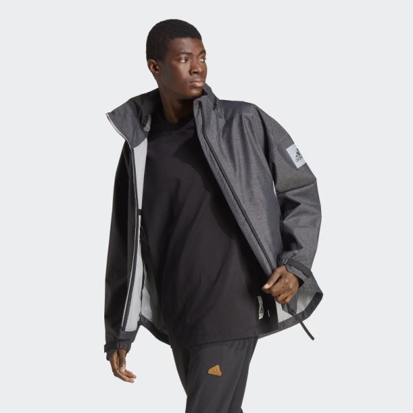 Adidas Myshelter Rain.rdy Veste En Jean Noir