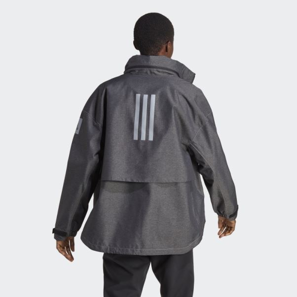Adidas Myshelter Rain.rdy Veste En Jean Noir