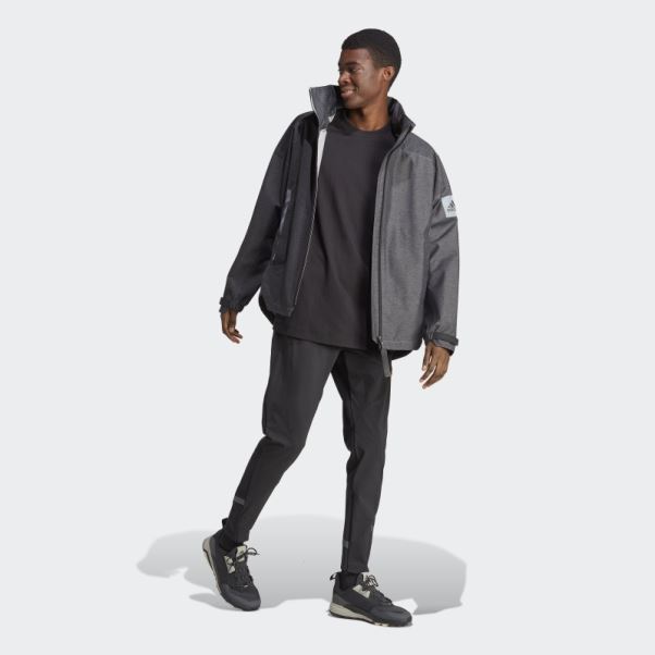 Adidas Myshelter Rain.rdy Veste En Jean Noir