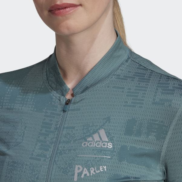 Maillot Cycliste Manches Courtes The Parley Hazy Emerald Adidas