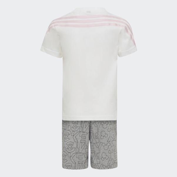 Adidas X Disney Mickey Mouse Ensemble D'été Mode Blanc
