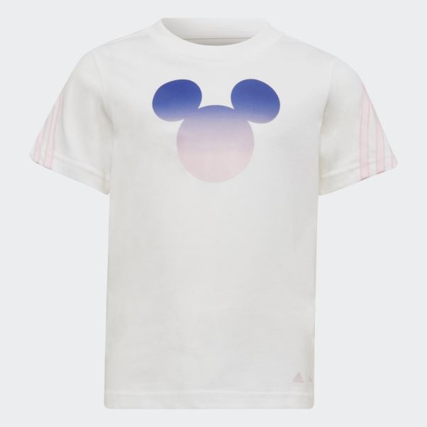 Adidas X Disney Mickey Mouse Ensemble D'été Mode Blanc