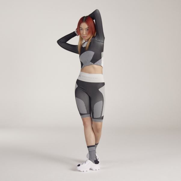 Leggings Courts Adidas By Stella Mccartney Truestrength Sans Coutures Noirs Mode