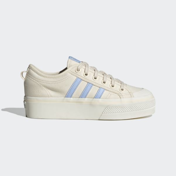 Adidas Nizza Plate-forme Chaussures Bleu Aube