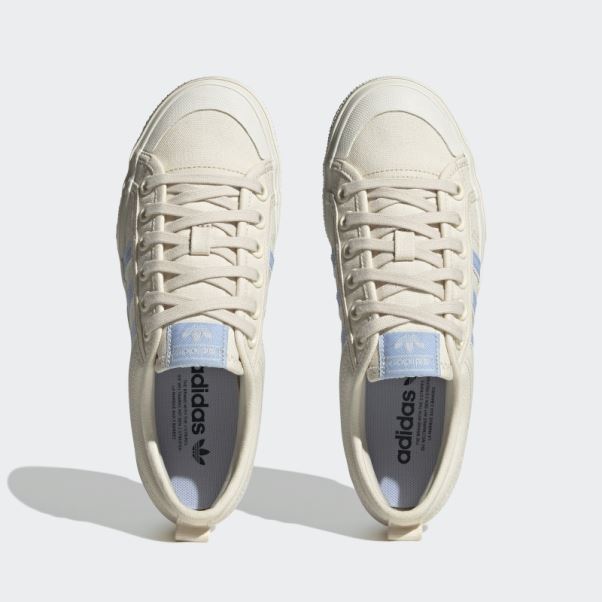 Adidas Nizza Plate-forme Chaussures Bleu Aube