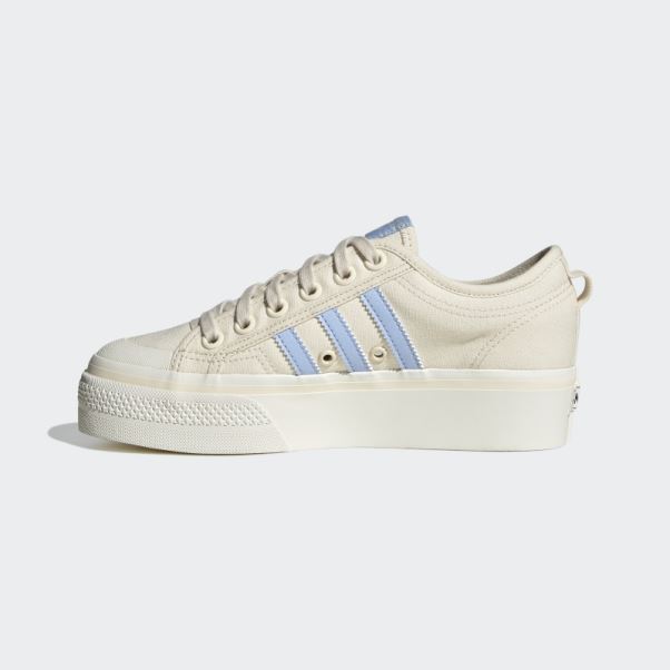 Adidas Nizza Plate-forme Chaussures Bleu Aube