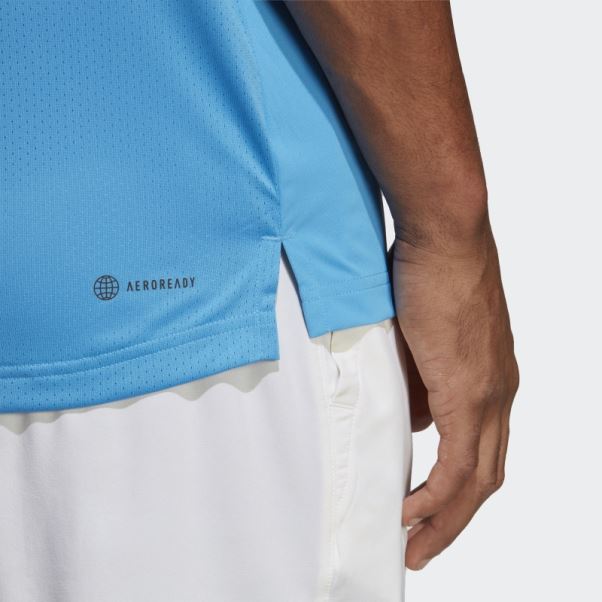 Tee Shirt Tennis Adidas Club Bleu