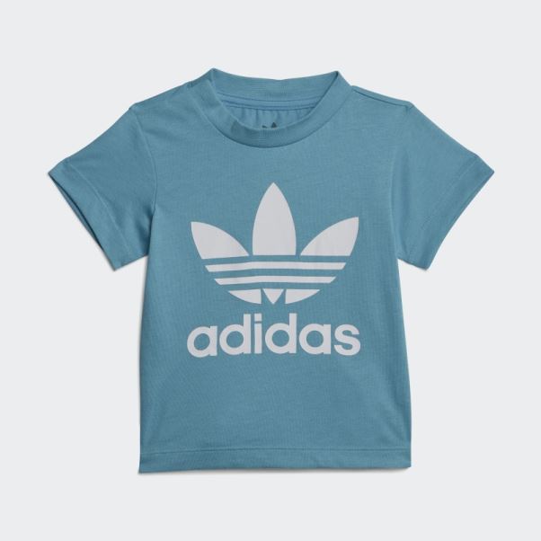 T-shirt Adidas Trèfle Bleu élégant