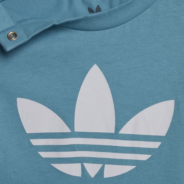 T-shirt Adidas Trèfle Bleu élégant