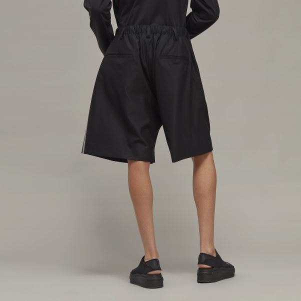 Y-3 Short Ajusté En Laine Raffinée à 3 Bandes Adidas