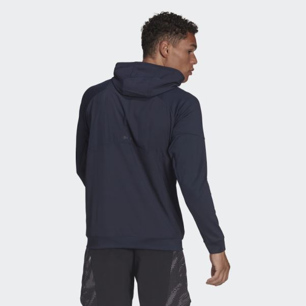 Sweat à Capuche Zippé D'entraînement D'encre Adidas