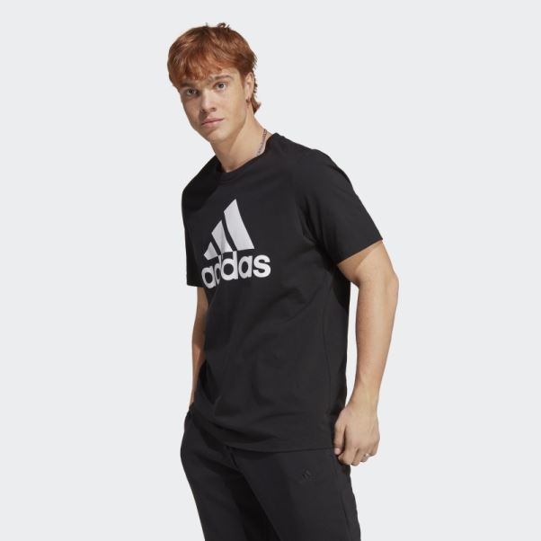 T-shirt à Gros Logo Adidas Essentials En Jersey Noir