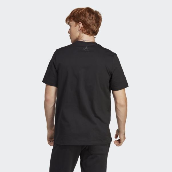 T-shirt à Gros Logo Adidas Essentials En Jersey Noir