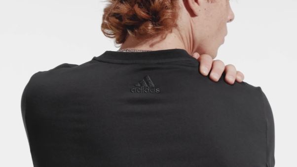 T-shirt Essentiel En Jersey Avec Gros Logo Adidas Noir