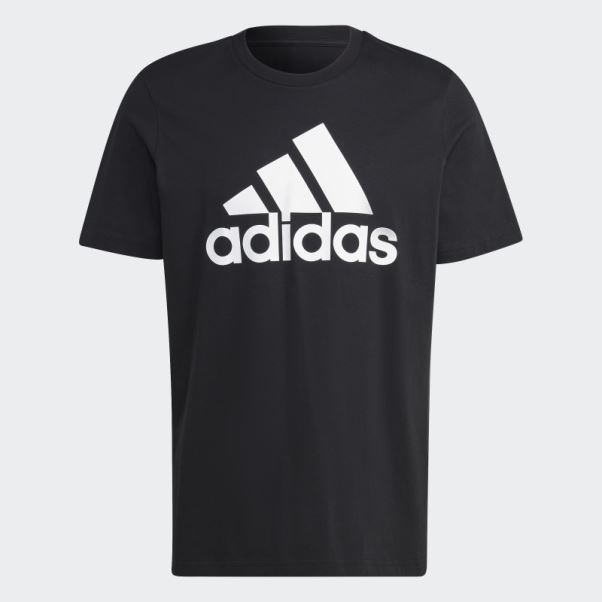 T-shirt Essentiel En Jersey Avec Gros Logo Adidas Noir