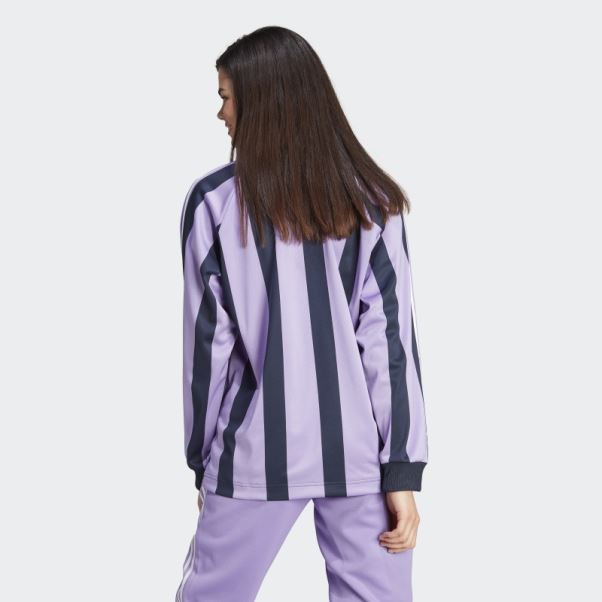Maillot Manches Longues Adidas Jacquard Violet