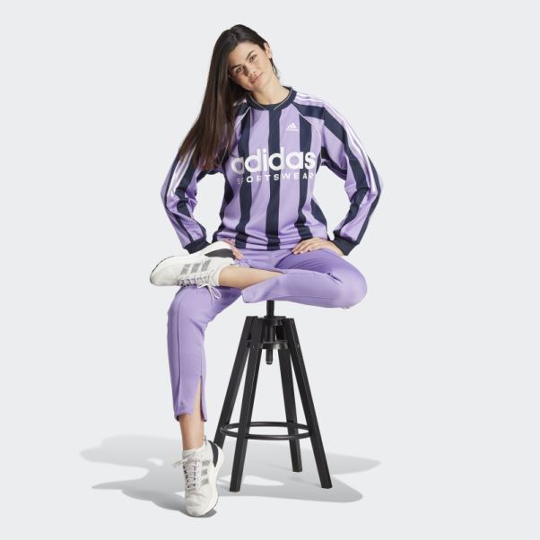 Maillot Manches Longues Adidas Jacquard Violet