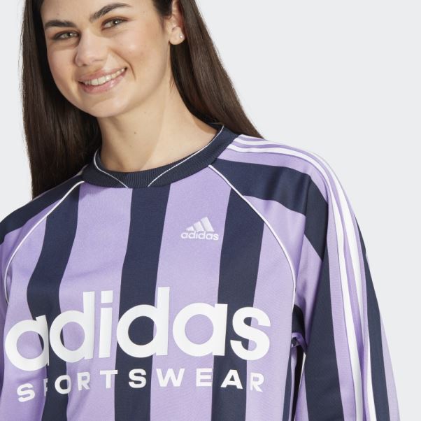 Maillot Manches Longues Adidas Jacquard Violet