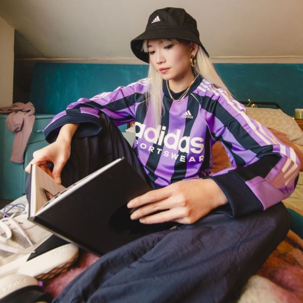 Maillot Jacquard Manches Longues Adidas Violet