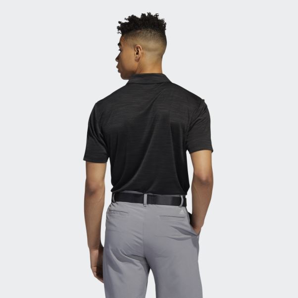 Polo Strié Noir Chiné Adidas