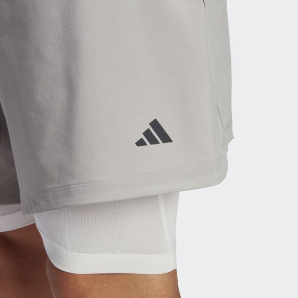 Short Adidas Yoga Training 2-en-1 Gris Uni Mgh