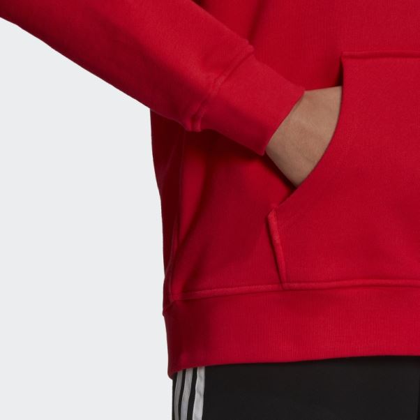 Sweat à Capuche Adidas Adicolor Trèfle Rouge Mode