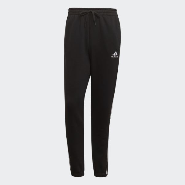 Pantalon Fuselé à 3 Bandes En Molleton Adidas Adidas Noir