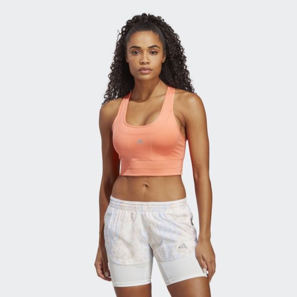Soutien-gorge De Course à Maintien Moyen Adidas Corail