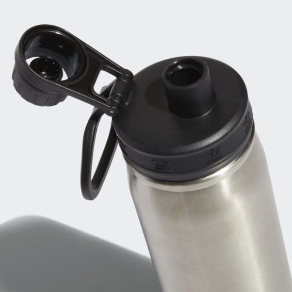 Bidon En Métal Adidas Acier 600 Ml Noir