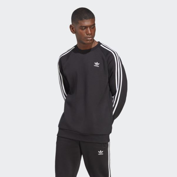 Sweat Adidas Adicolor Classics Crew 3-stripes Noir