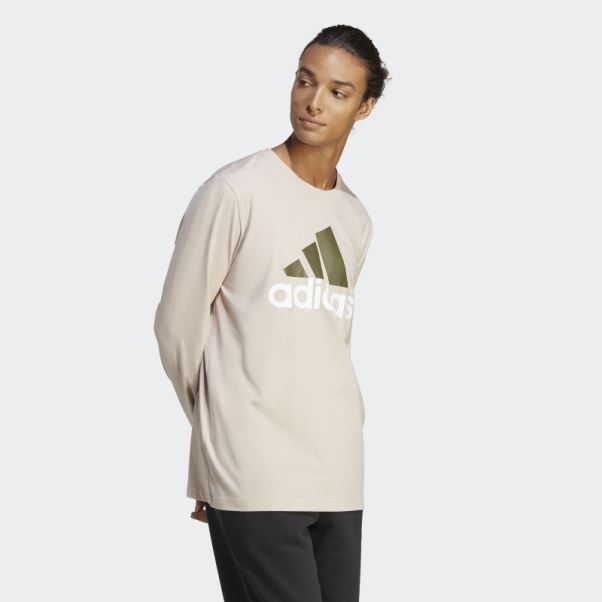 T-shirt à Manches Longues Adidas Essentials Taupe