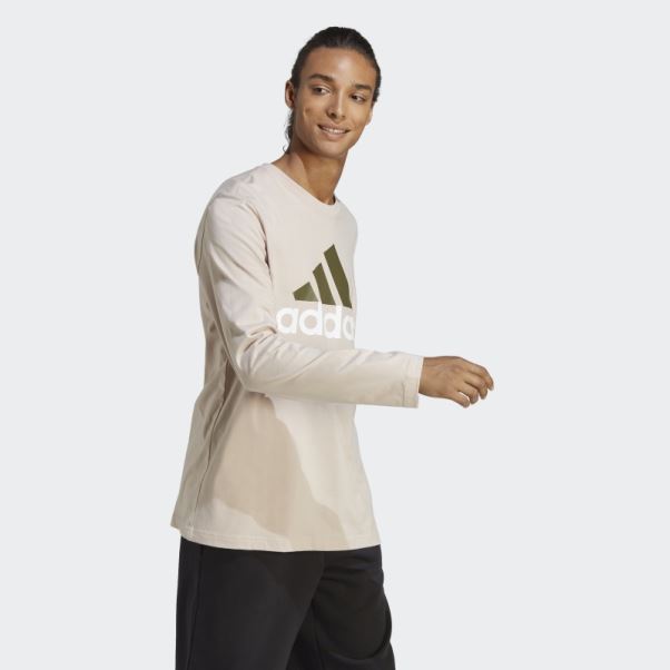 T-shirt à Manches Longues Adidas Essentials Taupe
