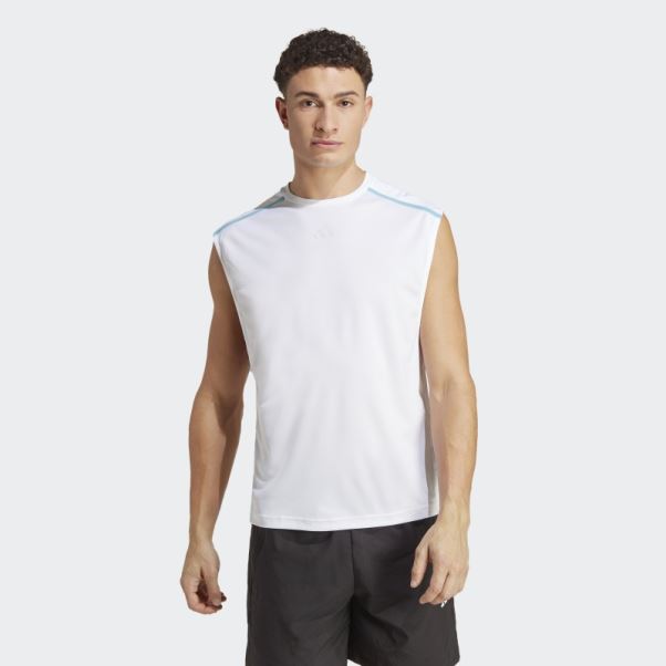 Débardeur De Base D'entraînement Blanc Adidas