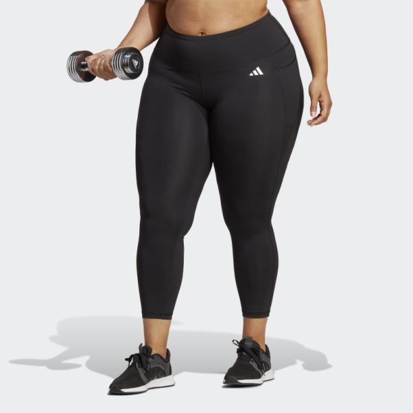 Optime Stash Pocket Training 7/8 Leggings (taille Plus) Adidas Noir