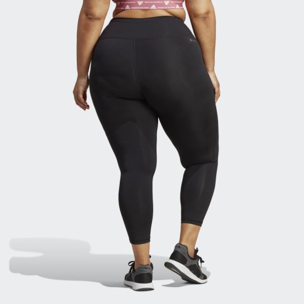 Optime Stash Pocket Training 7/8 Leggings (taille Plus) Adidas Noir