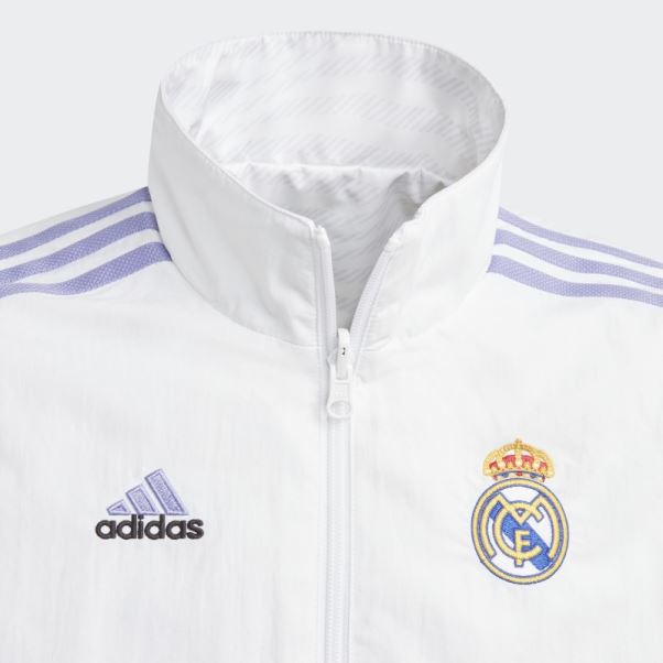 Veste Hymne Du Real Madrid Adidas Blanche