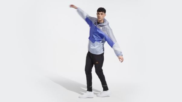 Wind.rdy Anorak à Capuche Adidas Bleu Aube