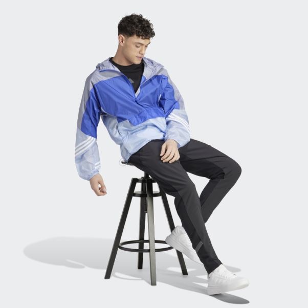 Wind.rdy Anorak à Capuche Adidas Bleu Aube