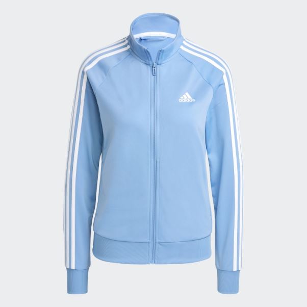 Primegreen Essentials Warm-up Slim 3-stripes Veste De Survêtement Adidas Bleu